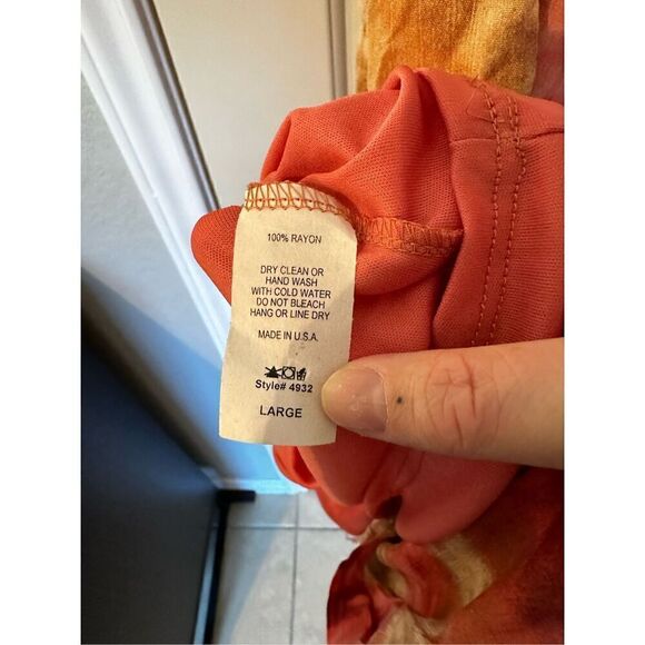 NWT Entro Tie Dye Sleeveless Rayon Lined Colorful Maxi Dress Women Size L - Picture 12 of 12